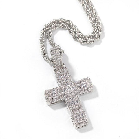 Crisso Baguette Cross Necklace
