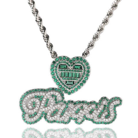 HEART CLASP CUSTOM NAME CHAIN (TWO LAYER)