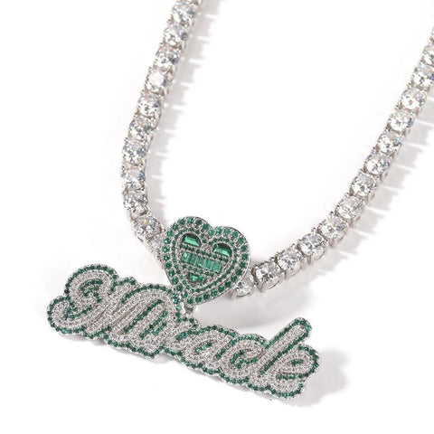 HEART CLASP CUSTOM NAME CHAIN (TWO LAYER)