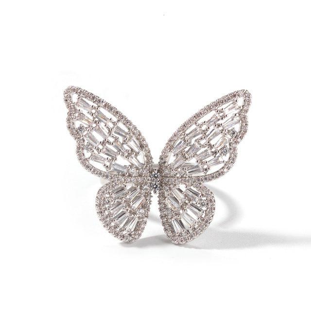Kristi Adjustable Butterfly Ring (Adjustable)