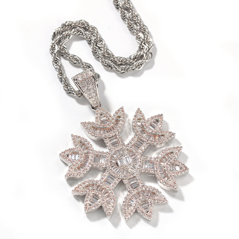 Snowflake Pendant With Necklace
